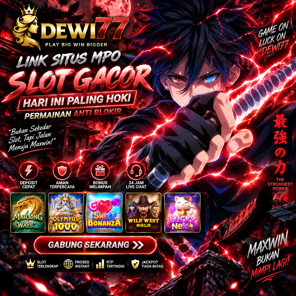 DEWI77 : Link Situs Mpo Slot Gacor Hari Ini Paling Hoki Permainan Anti Blokir